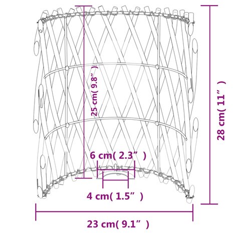 Lampenkap Ø23x28 cm wicker