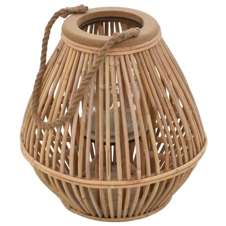 Lantaarnhouder hangend wicker naturel