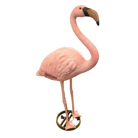 Vijverornament flamingo kunststof