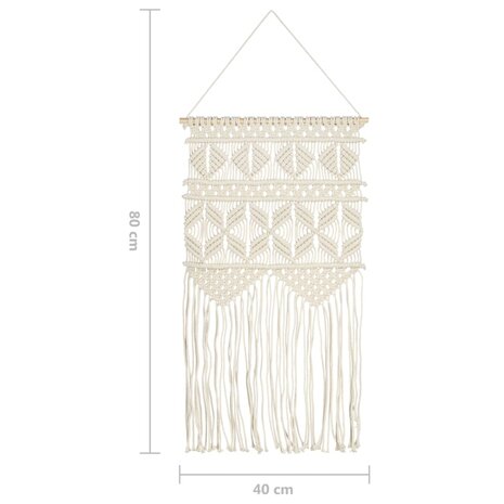 Wandhanger macramé 40x80 cm katoen