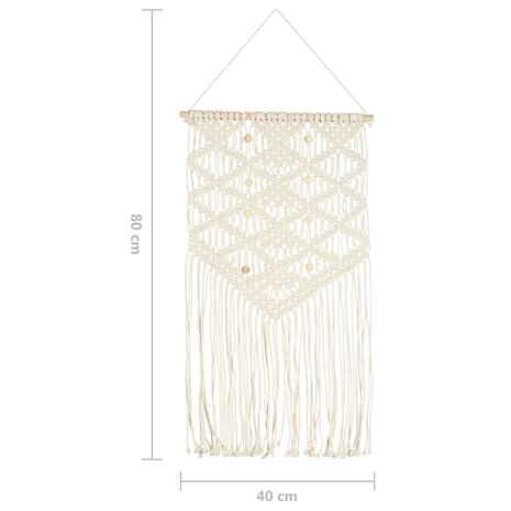 Wandhanger macramé 40x80 cm katoen