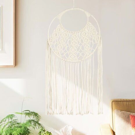 Wandhanger macramé 40x80 cm katoen