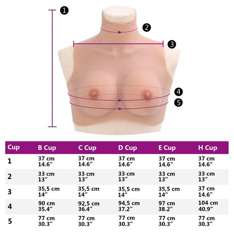 Borstprothese C-cup silicone naturel