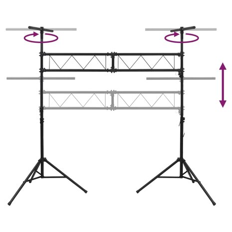 Lichtstatief 338x115x(180-300) cm staal