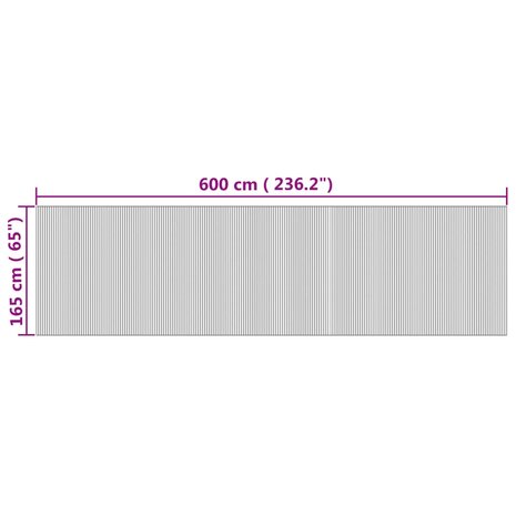 Kamerscherm 165x600 cm bamboe naturel