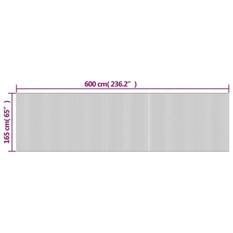 Kamerscherm 165x600 cm bamboe donkerbruin