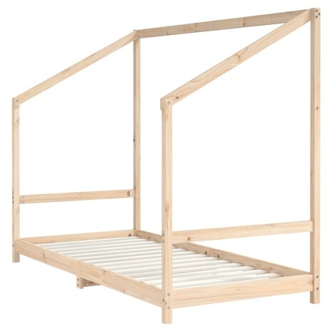 Kinderbedframe 2x(90x190) cm massief grenenhout