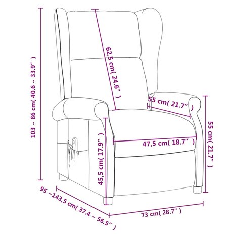 Massagestoel stof crèmekleurig