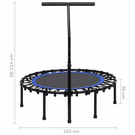 Fitnesstrampoline met handgreep 102 cm