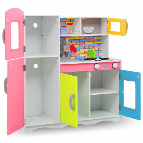 Kinderspeelkeuken 80x30x85 cm MDF meerkleurig