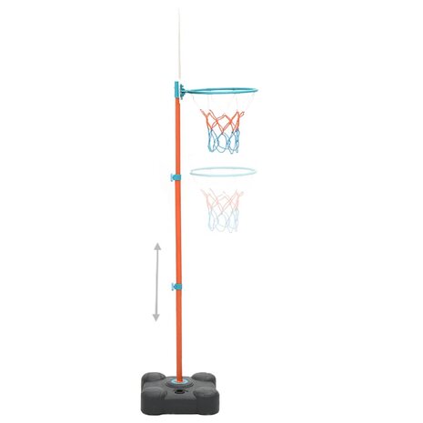 Basketbalset draagbaar verstelbaar 109-141 cm