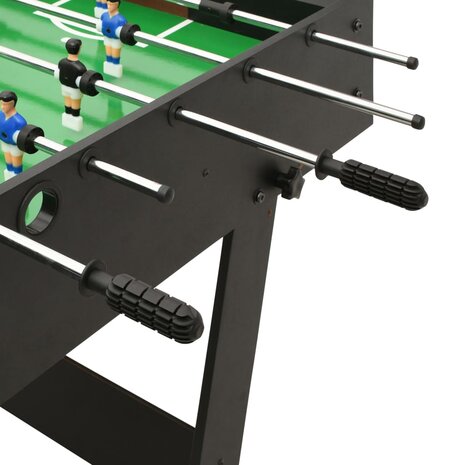 Voetbaltafel inklapbaar 121x61x80 cm zwart