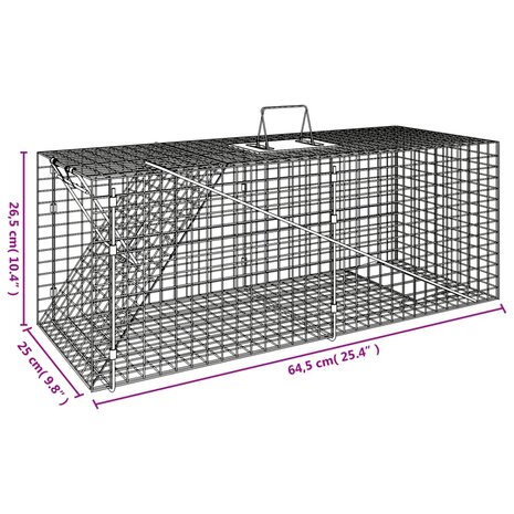 Dierenval 64,5x25x26,5 cm gegalvaniseerd ijzer