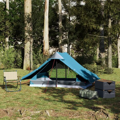 Tent 2-persoons waterdicht blauw