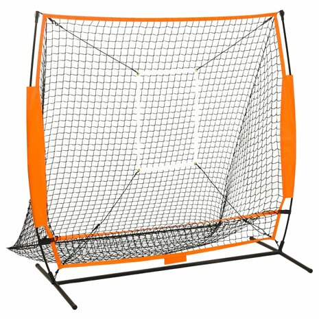 Honkbaltrainingsnet 174x76x158,5 cm zwart