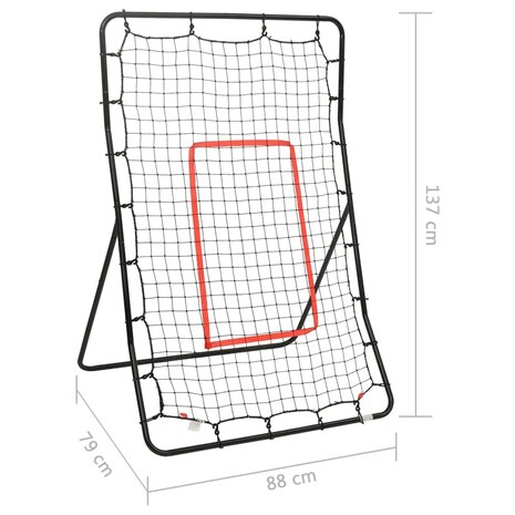 Softbal Rebounder 88x79x137 cm staal