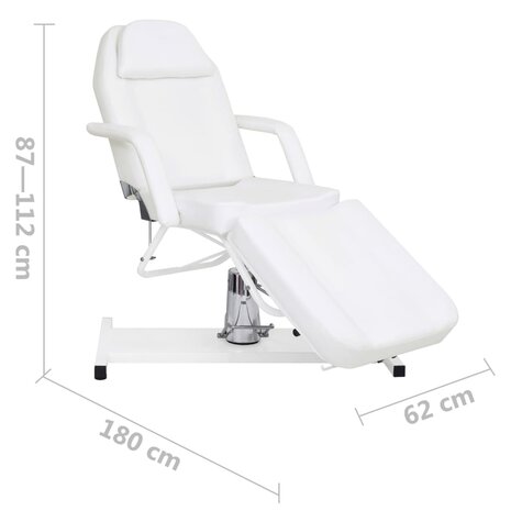 Massagetafel 180x62x(87-112) cm wit