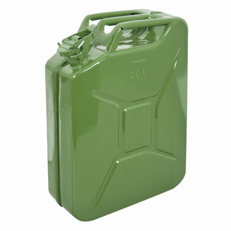 Benzinetank 20 L metaal groen