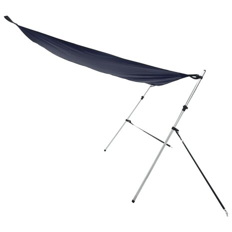 Schaduwdoekset T-top 174x205x(115-194) cm marineblauw