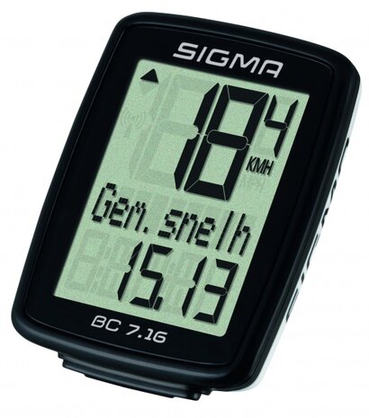 Sigma Fietscomputer Bc 7.16 Zwart