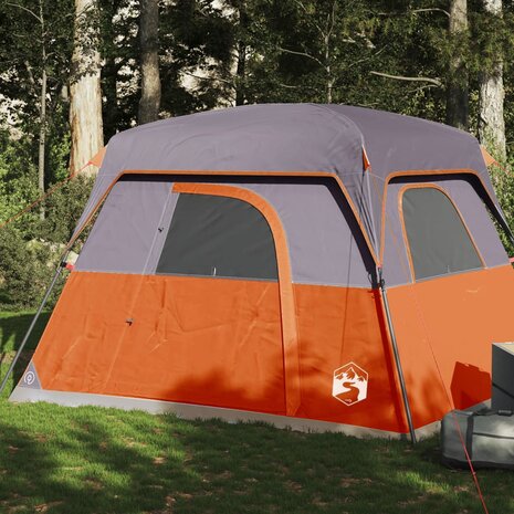 Tent 4-persoons waterdicht oranje