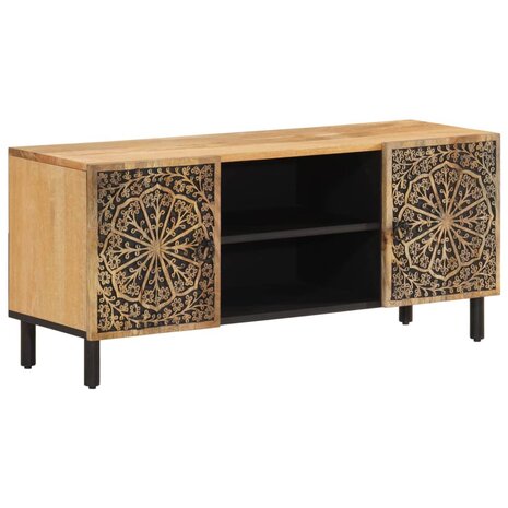 Tv-meubel 105x33x46cm massief mangohout