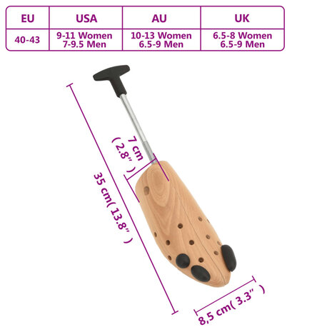 Schoenspanner EU 40-43 massief beukenhout