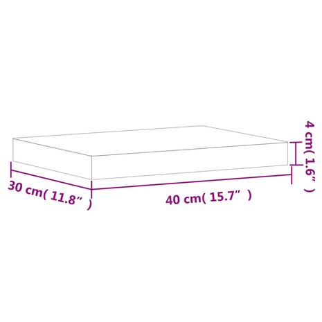 Snijplank 40x30x4 cm massief beukenhout