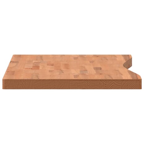 Bureaublad 110x(50-55)x4 cm massief beukenhout