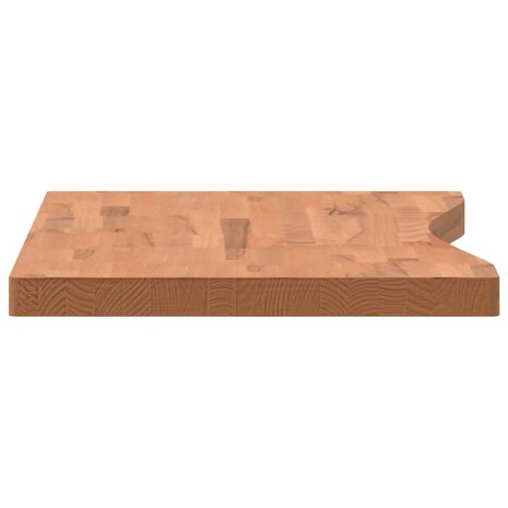 Bureaublad 100x(45-50)x4 cm massief beukenhout