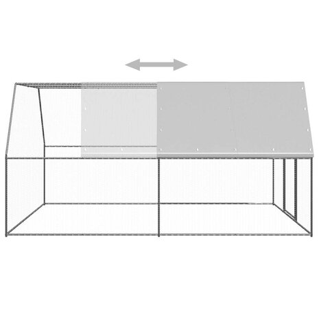 Kippenhok 3x4x2 m gegalvaniseerd staal