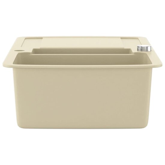 Gootsteen dubbele bakken graniet beige