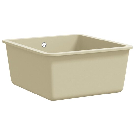 Gootsteen enkele bak graniet beige