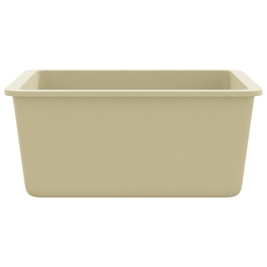 Gootsteen enkele bak graniet beige