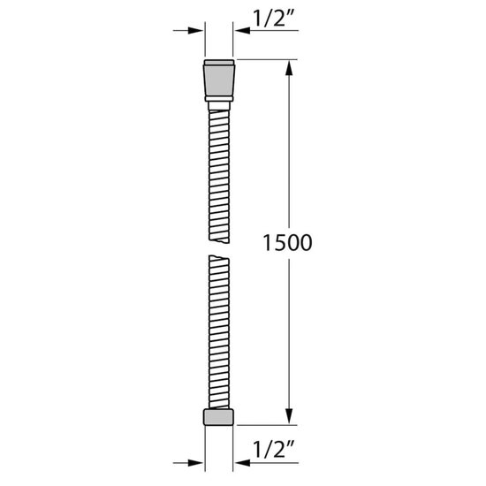 Doucheslang Ultrahose 150 cm chroomkleurig