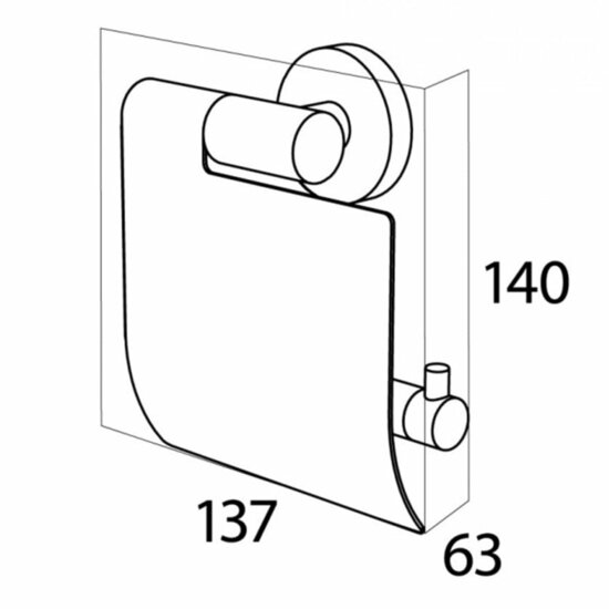 Toiletrolhouder Boston zilver 309130946