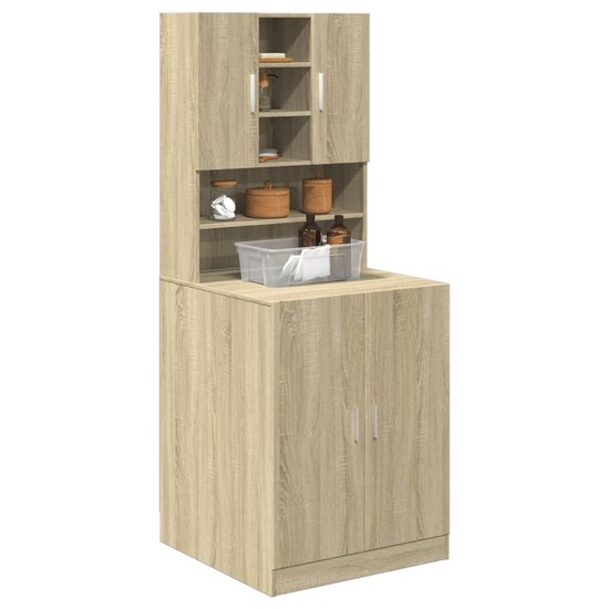 Wasmachinekast 70,5x24x90 cm sonoma eikenkleurig