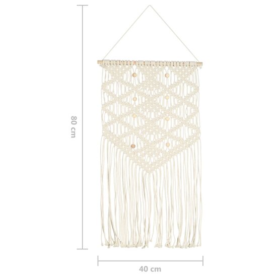 Wandhanger macram&eacute; 40x80 cm katoen