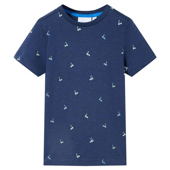 Kindershirt 104 donkerblauw