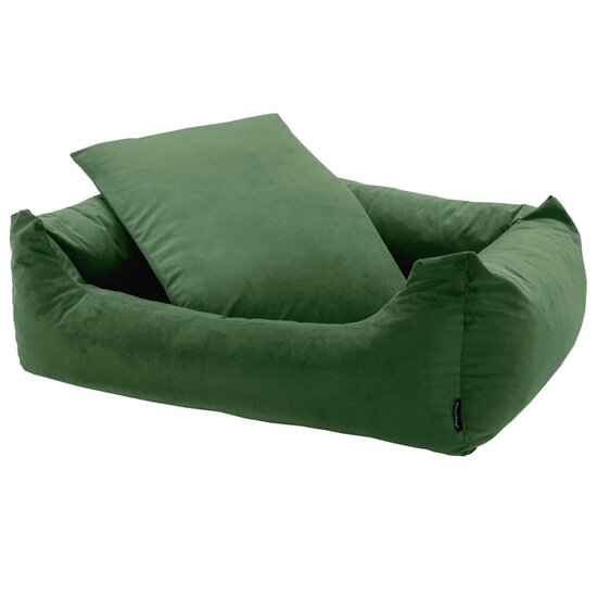 Hondenbed Velvet 80x67x22 cm groen