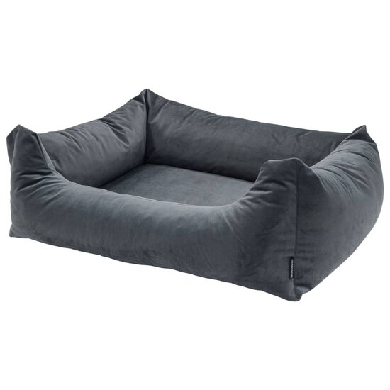 Hondenbed Velvet 100x80x25 cm grijs