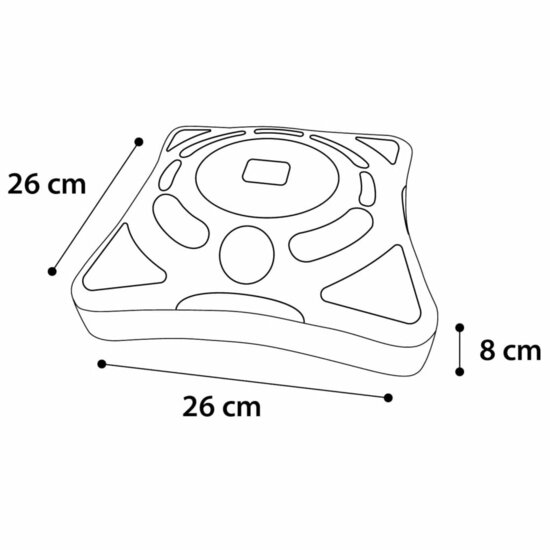 Kattenrolspeelgoed Orbit 26x26x8 cm wit