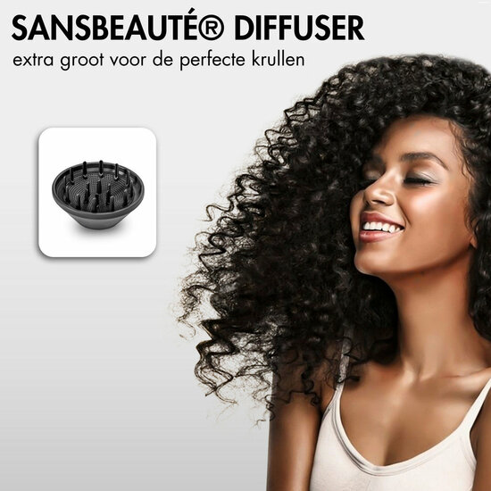 Sansbeaut&eacute;&reg; F&ouml;hn Met Diffuser Wit