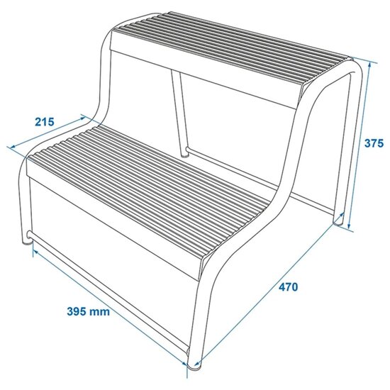 trapje voor caravan (zwart)