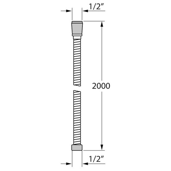 Doucheslang Ultrahose 200 cm chroomkleurig