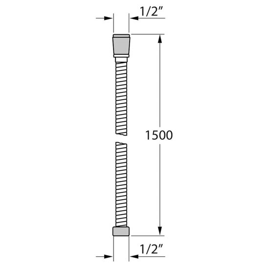 Doucheslang Ultrahose 150 cm zwart