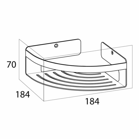 Hoekkorf Caddy zilver 1400430946