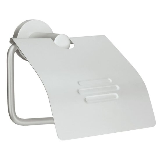 Toiletrolhouder met deksel Apollo aluminium