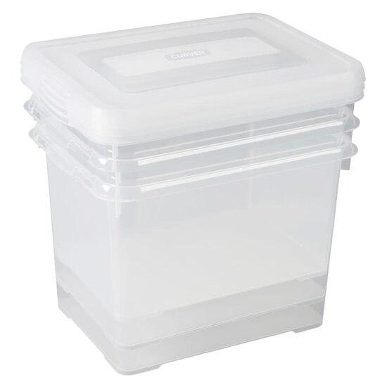 Opbergboxenset Handy 3x20 L transparant