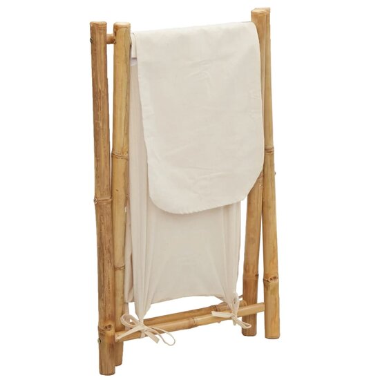 Wasmand 45x55x63,5 cm bamboe cr&egrave;mewit